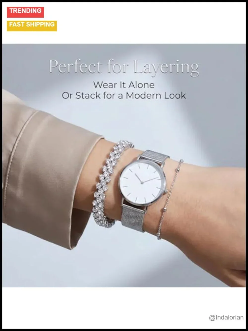 Titanium Steel Tennis Bracelet 7in Full Pave Cubic Zirconia Easy-Hook Clasp